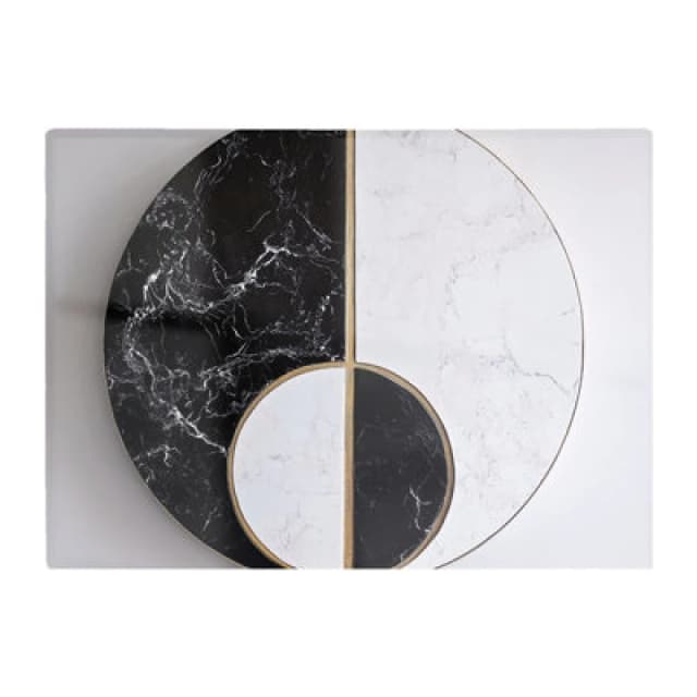 Warren Reed Designer Sleek Yin Yang Marble Design Chopping Board
