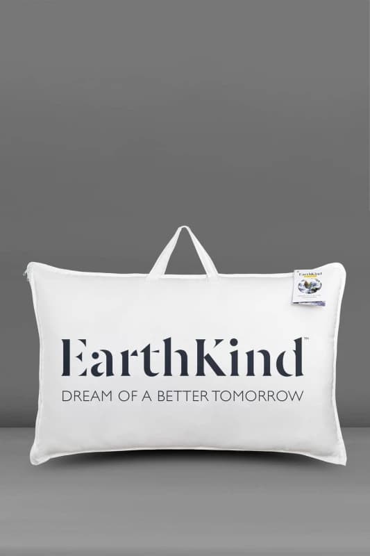 EarthKind 2 Pack Feather & Down Medium Support Pillows White