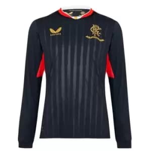Castore Rangers Replica Away Longsleeve Shirt 2021 2022 Mens - Black