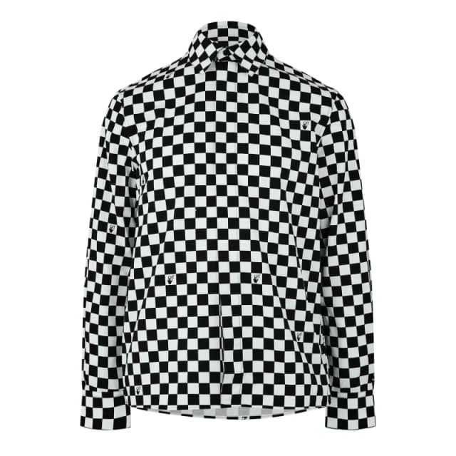 Off White Mens Check Skate Long Sleeve Shirt Black White male S (46)