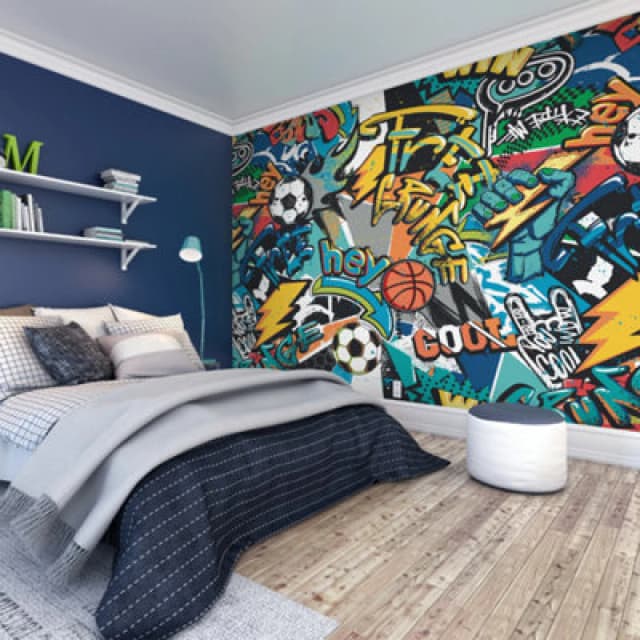 Origin Murals Sports Graffiti Multi Paste The Wall Mural 350Cm Wide X 280M High