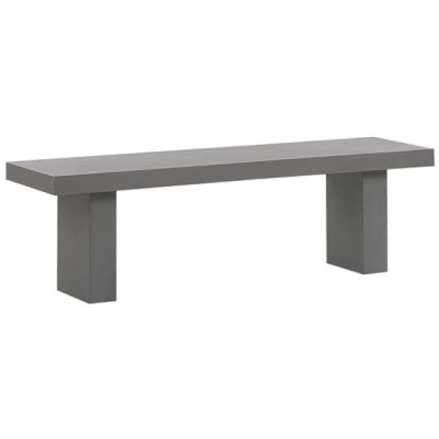 Beliani Garden Bench Taranto 150 Cm Concrete Grey