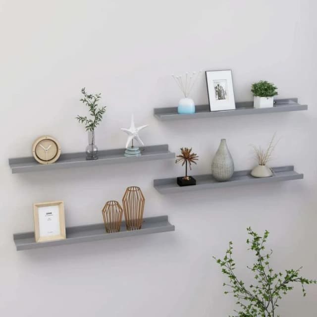 VIDAXL Vidaxl - Wall Shelves 4 pcs Grey 60x9x3cm 8720286417768