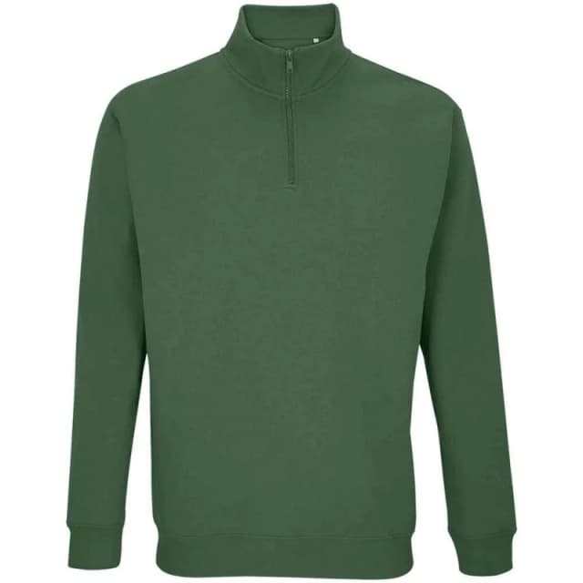 SOL'S Mens Conrad Quarter Zip Sweatshirt in Bottle Green Size: XS Bottle Green Male XS