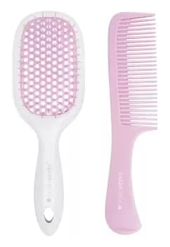 brushworks Blowdry Brush and Comb 2 pcs
