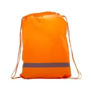 United Bag Store Reflective Drawstring Bag (One Size) (Orange) - Orange