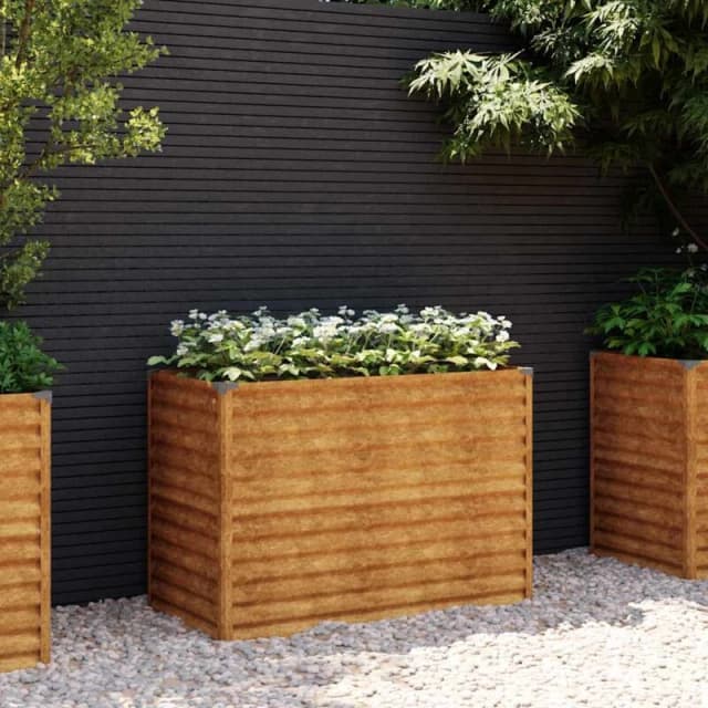 vidaXL Garden Raised Bed 100x50x69cm Corten Steel, Brown 151984