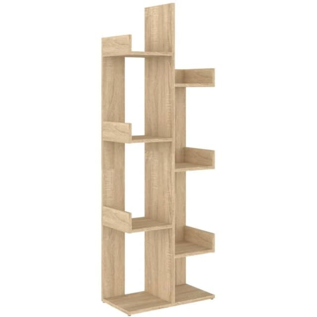 VIDAXL Book Cabinet Sonoma Oak 48x25.5x140cm Engineered Wood Vidaxl 8720286645925