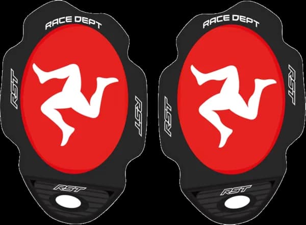 RST Standard Knee Sliders Flag Series Manx Red White Size