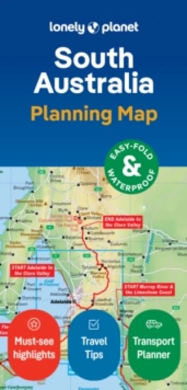 Lonely Planet South Australia Planning Map Sheet map, folded