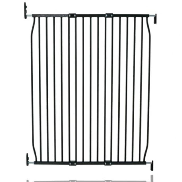 Safetots Extra Tall Eco Screw Fit Baby Gate, Black, 100Cm - 110Cm, Extra Tall Gate 100Cm In Height, Stair Gate For Baby