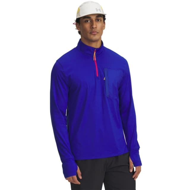 Under Armour Mens Long-Sleeve Performance Running Top Blue male S