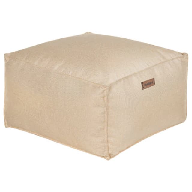 Beliani Pouffe Mukki Fabric Off-White