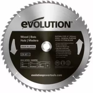 Evolution 355mm Wood Cutting Chop Saw Blade