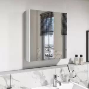White Mirrored Wall Bathroom Cabinet 600 x 650mm - Pendle