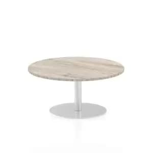 Italia Poseur Table Round 1000 Top 475 High Grey Oak