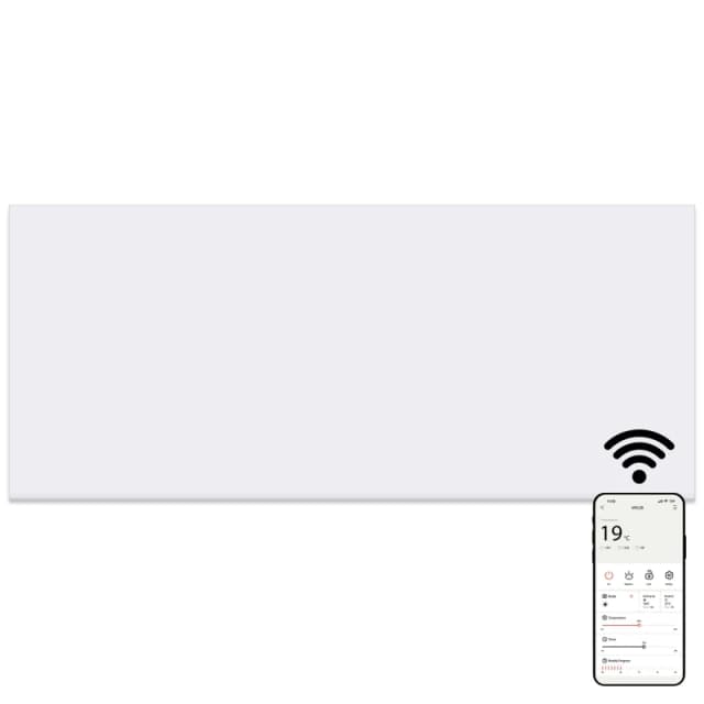 MYLEK Electric Panel Heater WIFI App Controlled Slimline White IPX4 1.5kW White Unisex