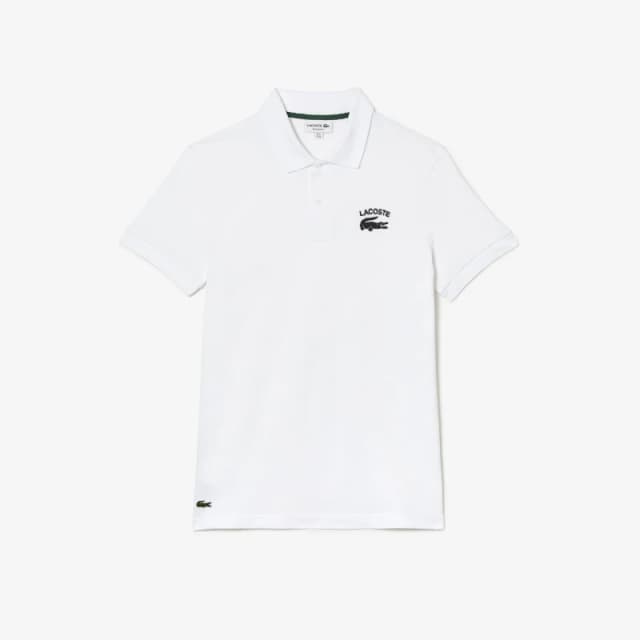 Lacoste Regular Fit Branded Stretch Cotton Polo Shirt - White White S