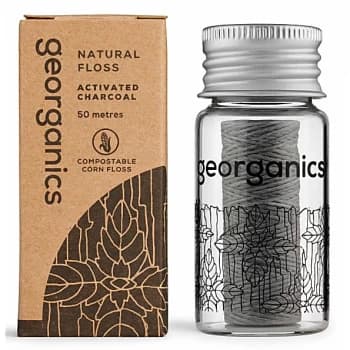 Georganics Activated charcoal Natural Floss 50m