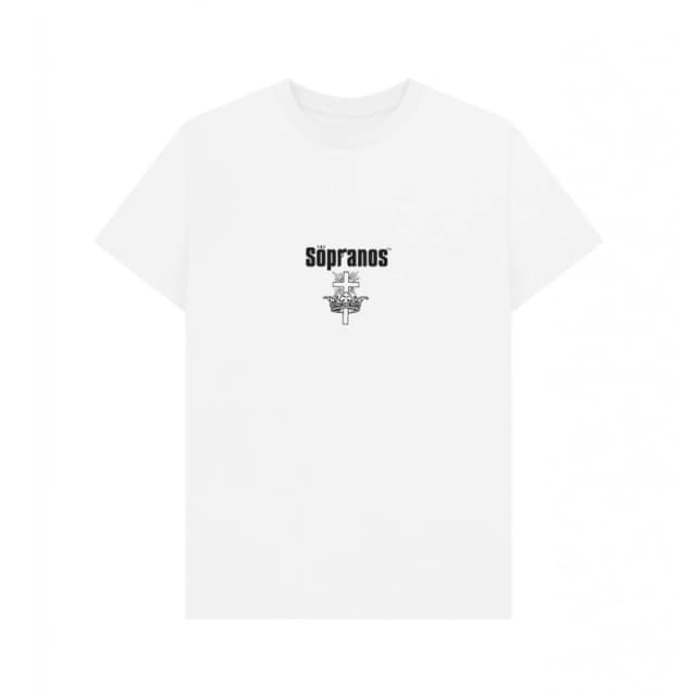 The Sopranos Mens TV Show Graphic T-Shirt in White Size: Small White Male S