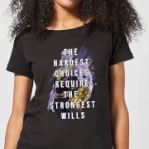 Avengers The Strongest Will Womens T-Shirt - Black