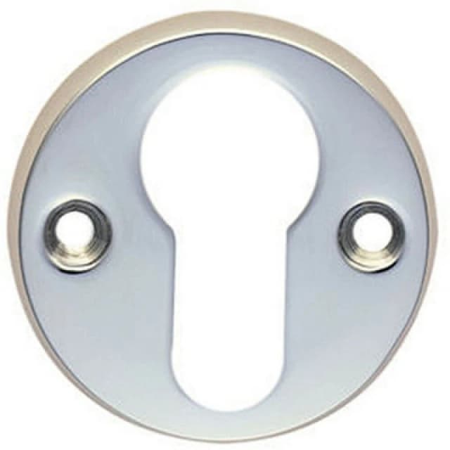 Loops 45mm Euro Profile Open Escutcheon 8mm Depth Polished Chrome Keyhole Cover Multi unisex