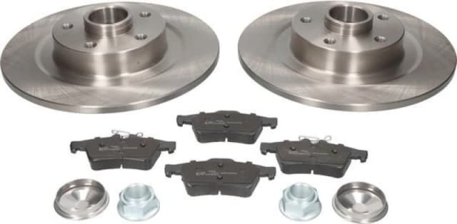 MAPCO 47170 Brake disc and pads set Rear Axle, Brake Disc Type: solid, with wheel bearing kit Brake Set,disc brakes (3405)
