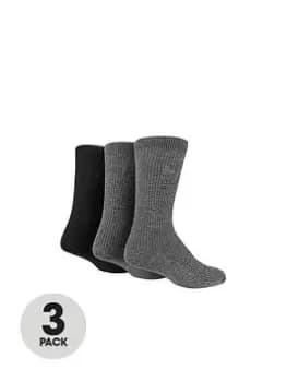 Pringle 3Pk Bamboo Leisure Hybrid Boot Sock Socks - Charcoal