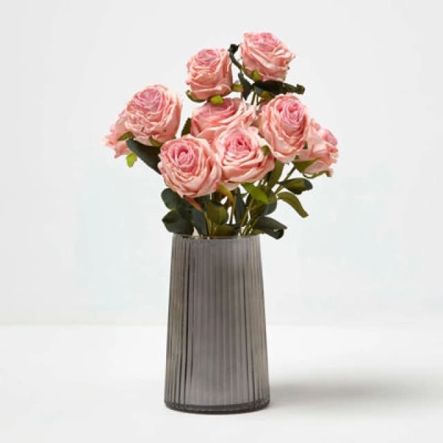 Homescapes Artificial Bouquet of Roses Pink