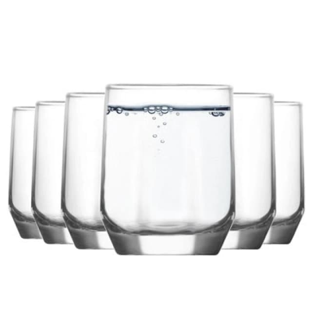 LAV Glassware Lav Diamond Shot Glasses - 80ml - Clear - Pack Of 6