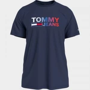 Tommy Jeans Mens Colour Corporation Logo T-Shirt - Twilight Navy - S