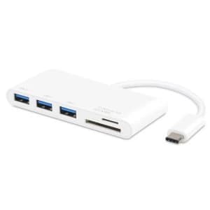 Vivanco USB Type-C - Card Reader + HUB - White