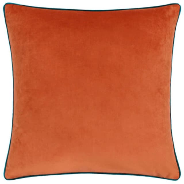 furn. Furn Meridian Velvet Feather Filled Cushion, Orange, 45 X 45Cm