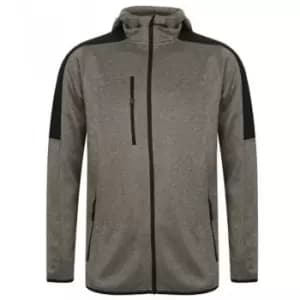 Finden & Hales Mens Active Soft Shell Jacket (L) (Dark Grey Marl/Black)