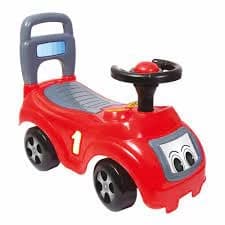 Charles Bentley Dolu Childrens Sit 'n' Ride Red Push Along Car Plastic