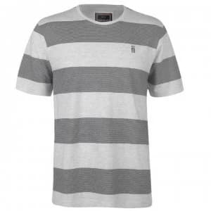 SoulCal Striped T Shirt Mens - White/Navy