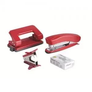 Rexel Mini Stapler; Punch and Staple Extractor Set Assorted Colours