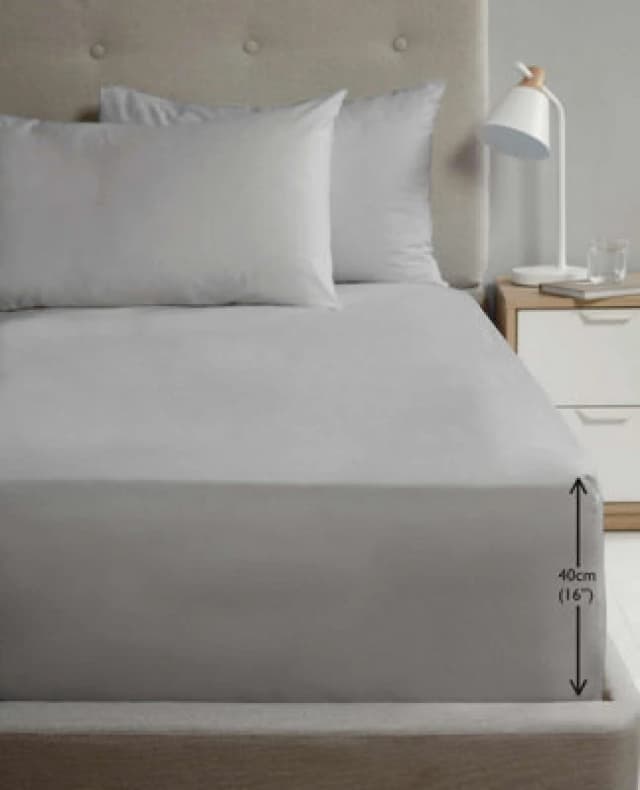 Homespace Direct Ltd Flat Sheet 180Tc Percale Grey King Size Sheet Suitable For Deep Mattresses