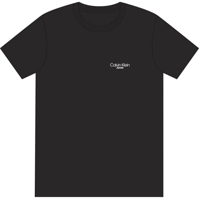 Calvin Klein Jeans Mens Regular Fit Back Print T-Shirt Black UB1 male S