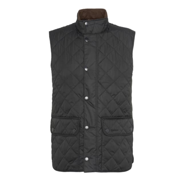 Barbour Mens Lowerdale Diamond-Quilted Gilet Black BK11 male L
