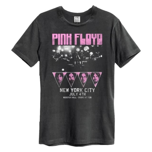 Amplified Amplified Men New York City Pink Floyd T-Shirt in Charcoal Size: Small Charcoal S Male 5063470364824