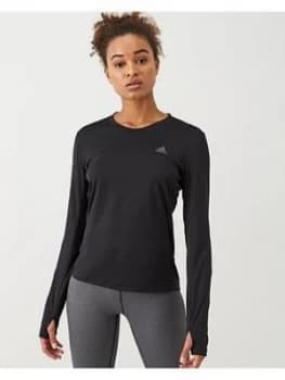 Adidas Own The Run Ls Tee - Black