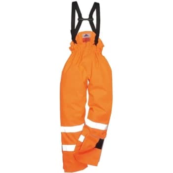 Portwest - S780ORRM - sz M Bizflame Rain Unlined - Hi-Vis Antistatic FR Trouser - Orange
