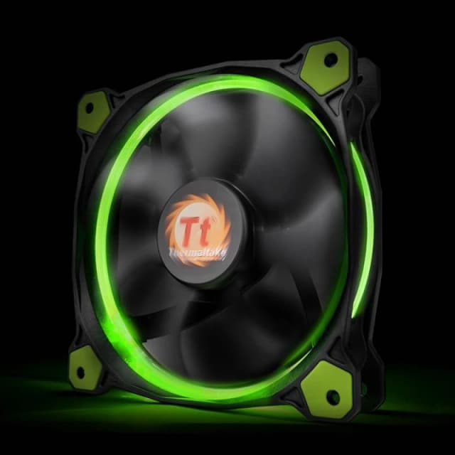 Thermaltake Riing 14 Computer case Fan 14cm Black. Green