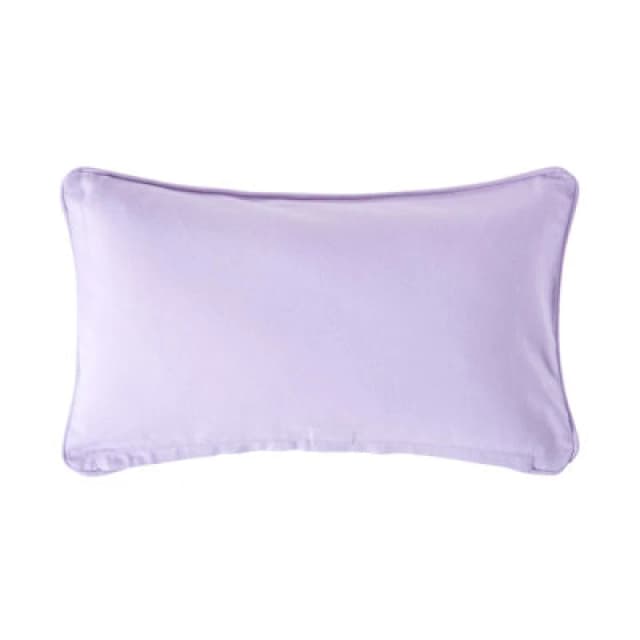 Homescapes Cotton Plain Mauve Rectangular Cushion Cover, 30 X 50 Cm