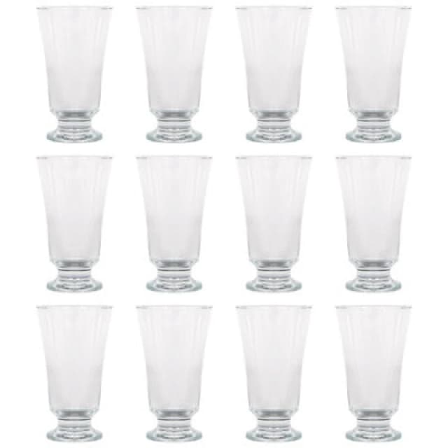 LAV Troya Glass Footed Tumblers - 150ml - Pack of 12 Clear