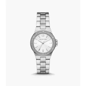 Michael Kors Womens Mini-Lennox Three-Hand Stainless Steel Watch - Silver