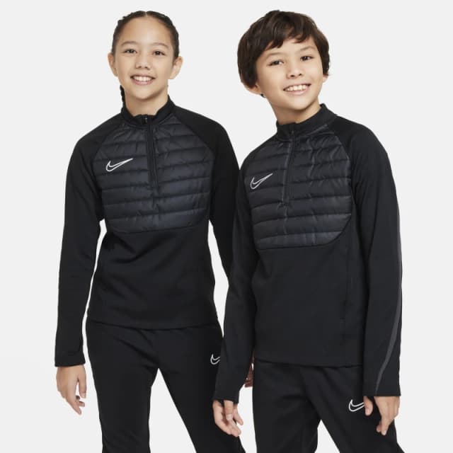 Nike Therma-FIT Academy Big Kids Soccer Drill Top Black/Grey male 7-8 (S)