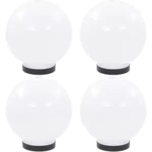 Led Bowl Lamps 4 pcs Spherical 20cm pmma Vidaxl White