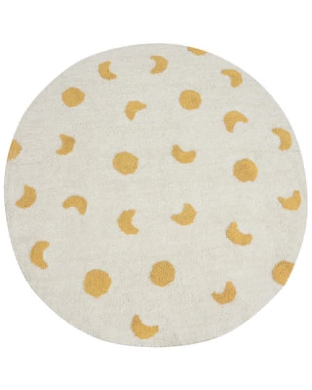 Beliani Kids Rug Loti Beige 140 Cm Cotton